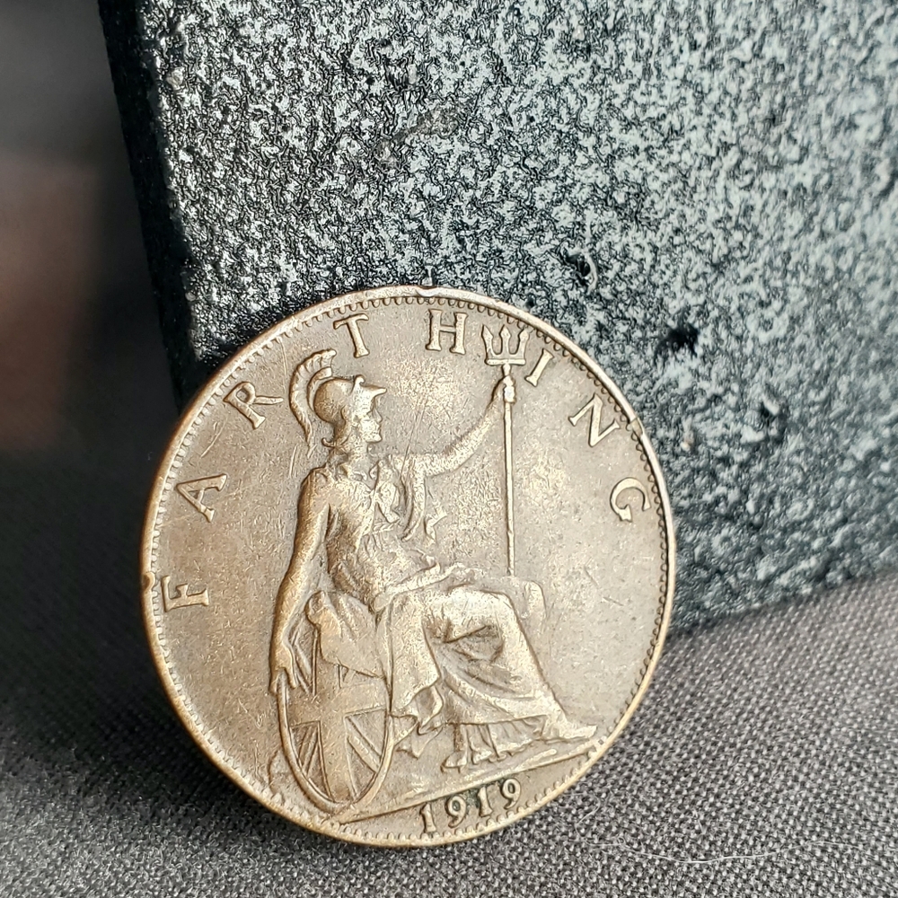1919 Great Britain Farthing KM# 825